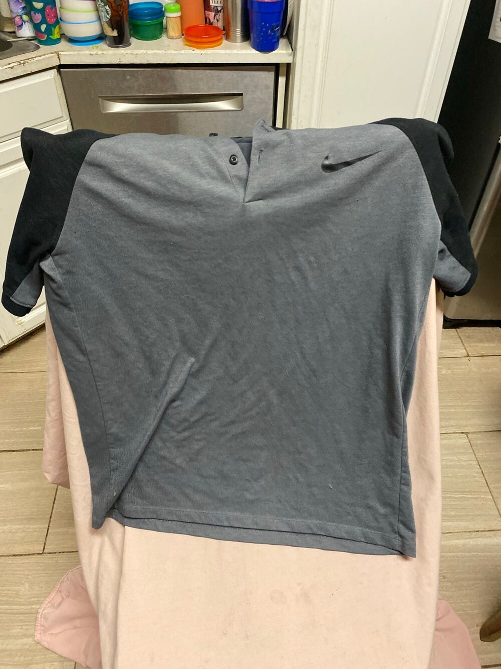Black And Gray Nike Golf Shirt Size Large